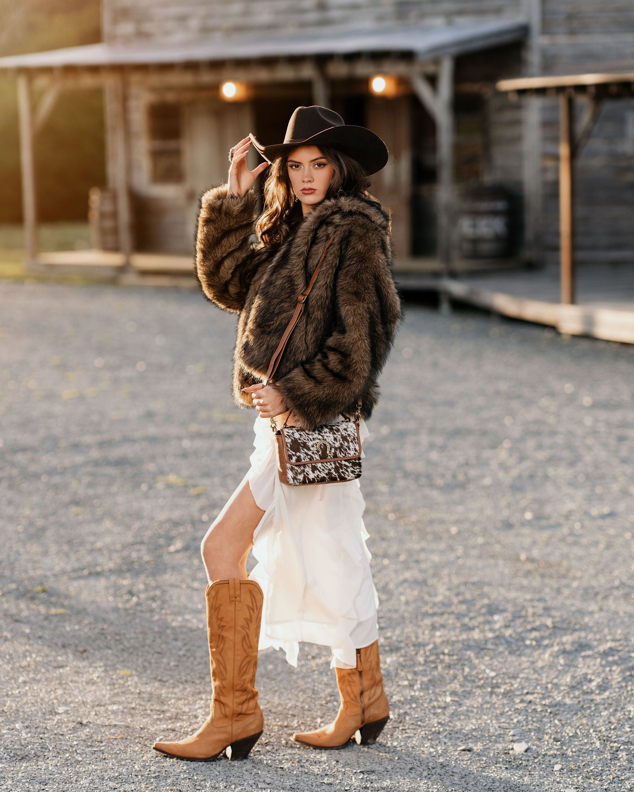 Jade Lariat - Heritage Cowhide