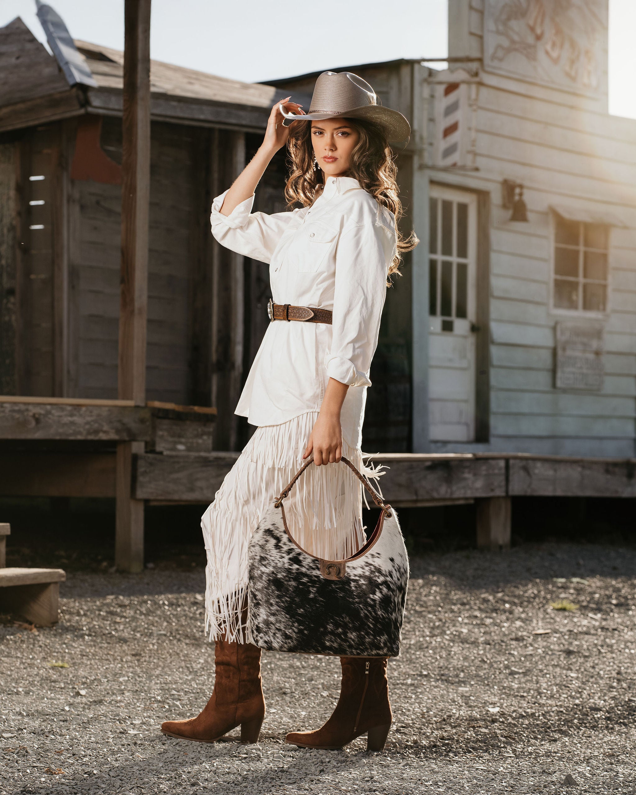 Belle Ridge Tote - Heritage Cowhide