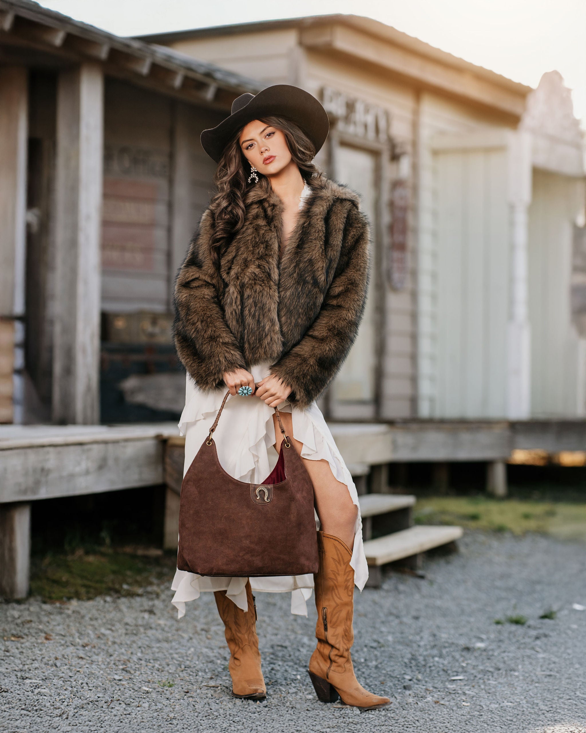 Belle Ridge Tote - Saddle Ridge Suede
